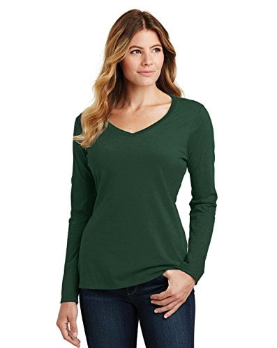Port & Company 174 Ladies Long Sleeve Fan Favorite V-Neck Tee. LPC450VLS