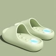 thumbnail image 3 of Women's Non Slip Shower Sandals Quick Drying Bathroom Slippers Lightweight EVA Slip On Water Slides with Arch Support Green Size 6, 3 of 4