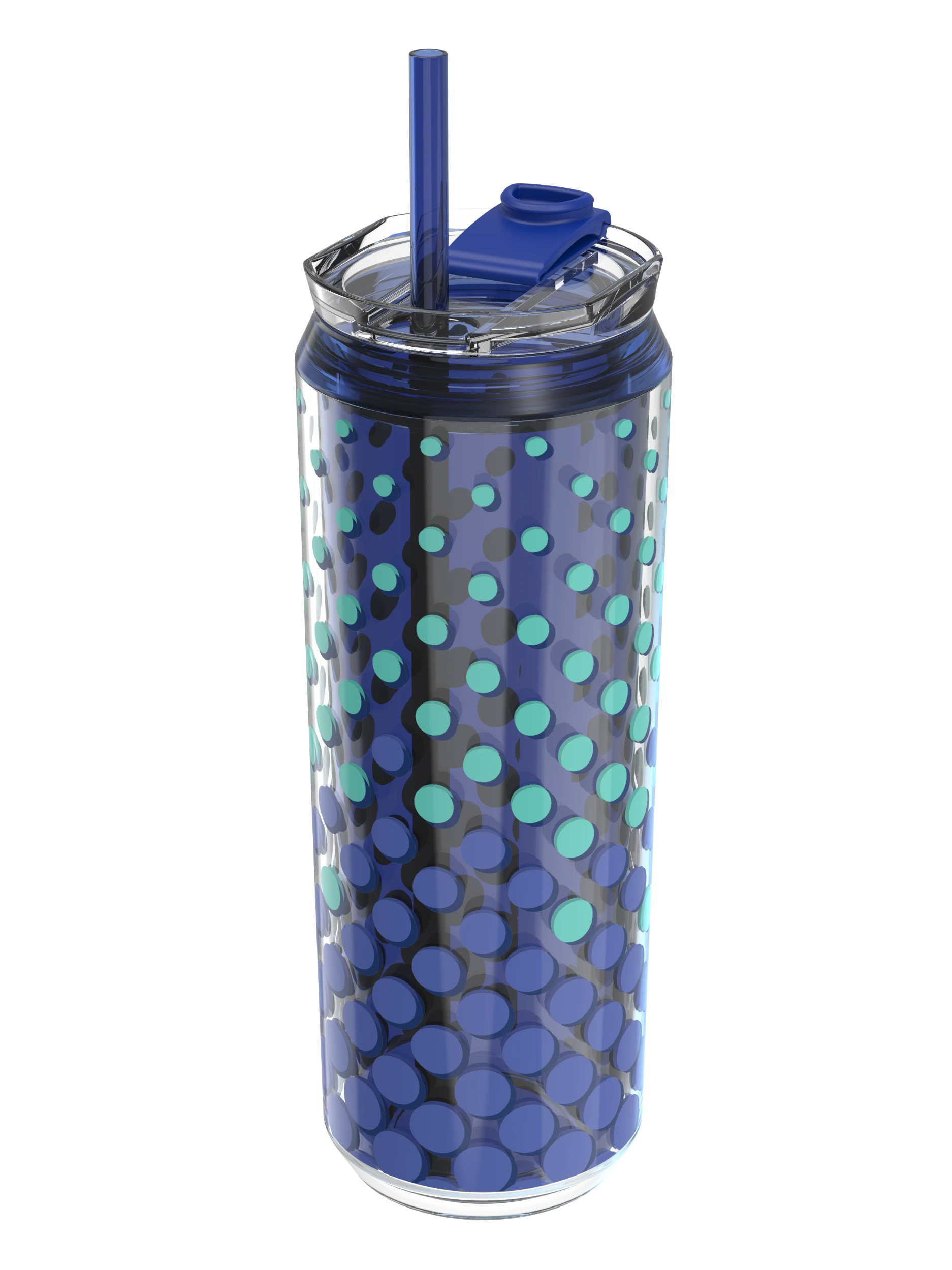 Cool Gear 3-Pack Modern Tumbler with Reusable Straw | Dishwasher Safe, Cup Holder Friendly, Spillproof, Double-Wall Insulated Travel Tumbler | Printed Dots Pack - image 2 of 2