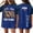 Blue, variant on Womens Denim Shirt Independence Day 1776-2026 Denim Short Sleeve Patriotic T Shirts Crew Neck Casual Trendy Outfits Navy M