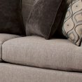 thumbnail image 3 of Benzara BM204443 Fabric Upholstered Wooden Loveseat with Tapered Legs, Beige & Brown, 3 of 3