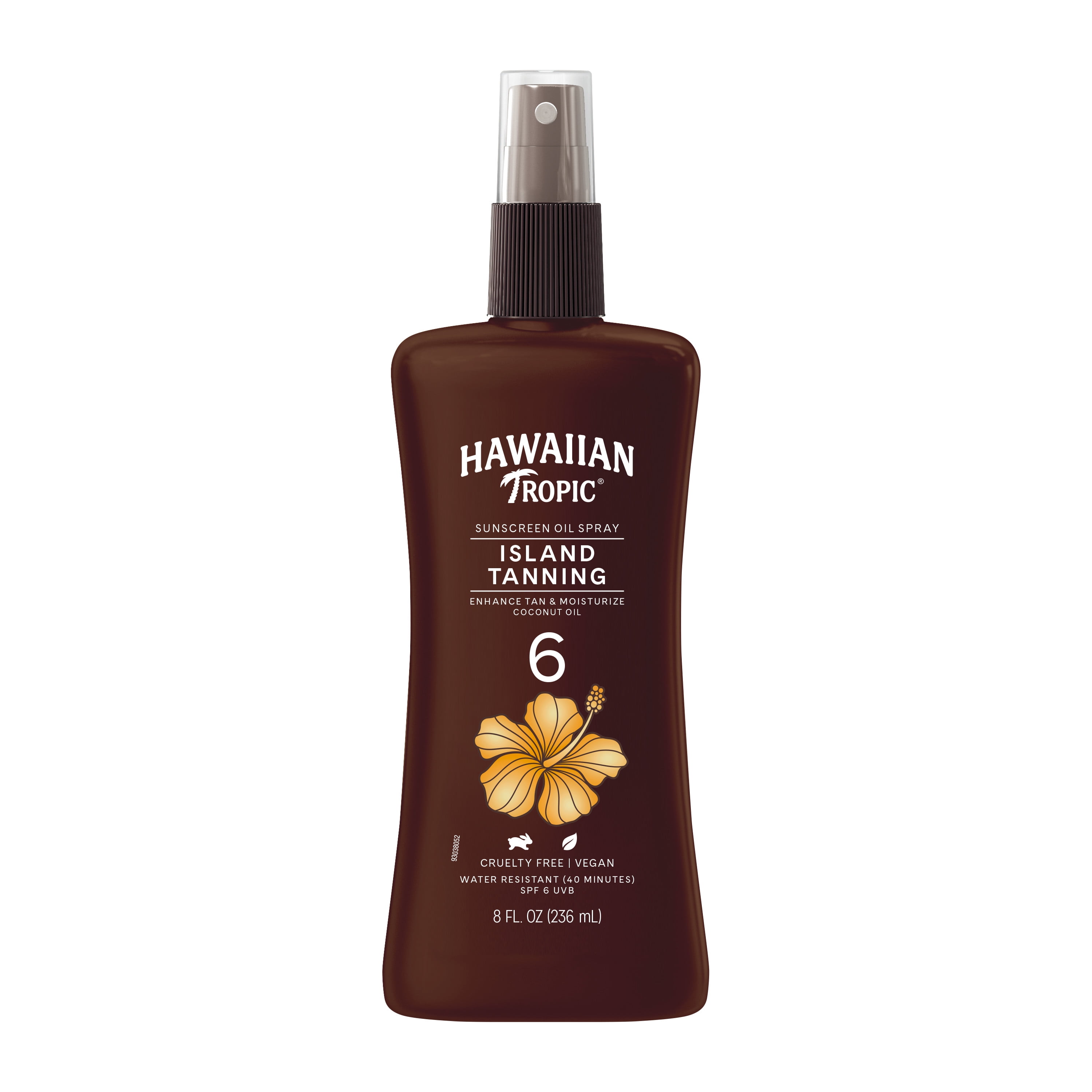 Hawaiian Tropic Island Tanning Oil Dry Spray 8 Oz, SPF 6, Moisturizes Skin, Enhances Your Tan, Made With Coconut Oil