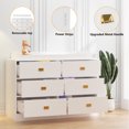 thumbnail image 3 of Geetinfly Changing Table Dresser for Bedroom with 6 Drawers,Baby Dresser with Changing Table Top,Nursery Dresser Storage Organizer,White, 3 of 6