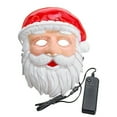thumbnail image 2 of Fiudx Liquidación de ofertas flash Máscara navideña brillante de alambre de Papá Noel, disfraz LED para cosplay de vacaciones, 2 of 7