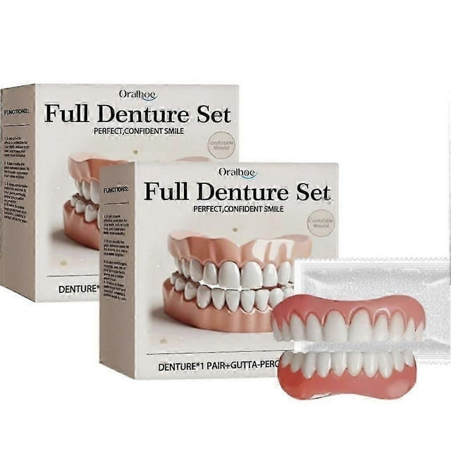 Juego de prótesis dentales completas personalizadas avanzadas, juego de prótesis dentales con rebase de silicona