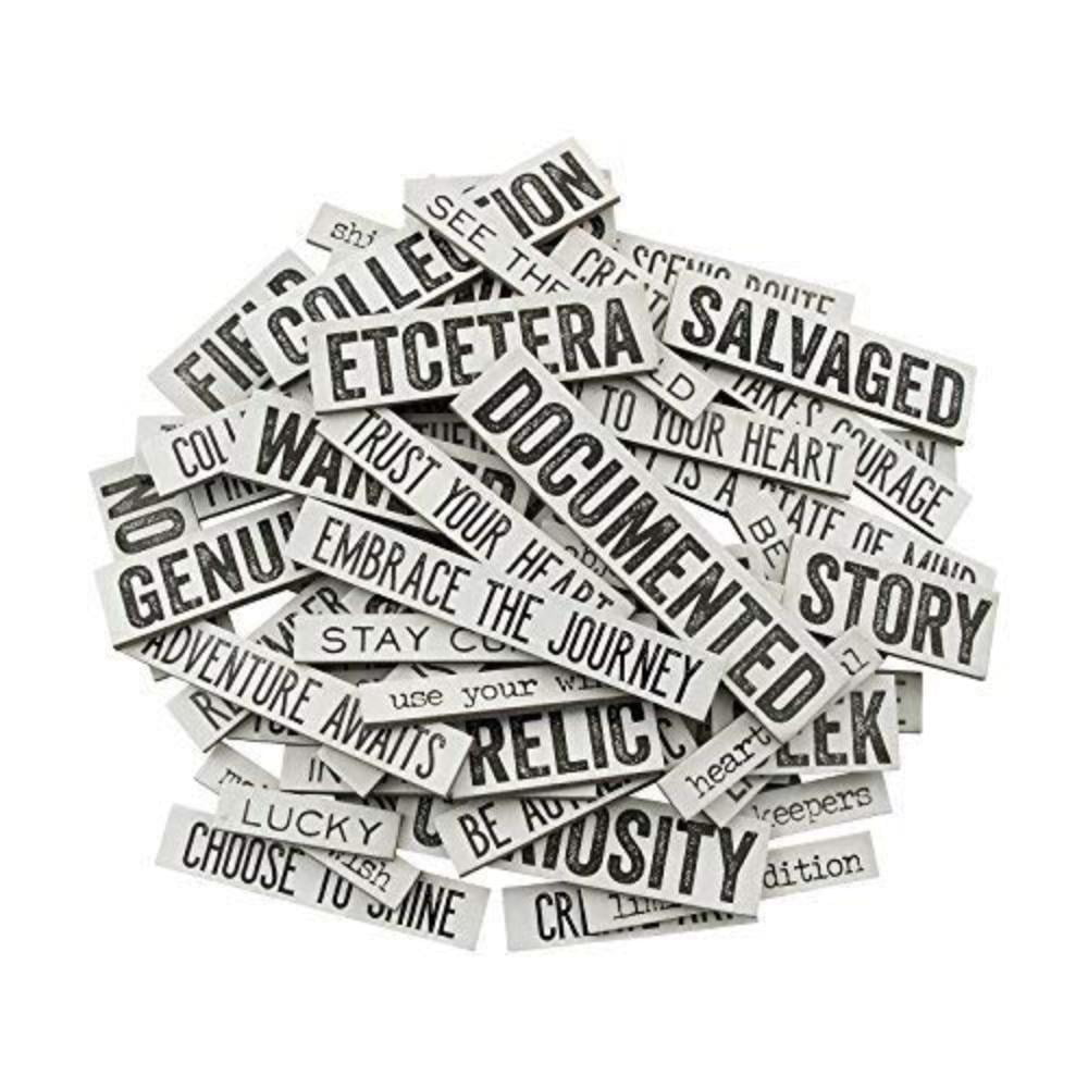 Tim Holtz Idea-ology Chipboard Quote Chips 58pcs Word & Phrases TH93563 