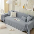 thumbnail image 3 of Toalla de sofá de color sólido simple, funda de sofá de una pieza de cobertura total, alfombrilla universal antideslizante a prueba de polvo para silla, decoración del hogar, 3 of 5