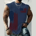 thumbnail image 2 of Siilsaa Mens Muscle Tank We The People American Flag Shirt 4th of July Independence Day Sleeveless Tee Tops Navy,M, 2 of 4