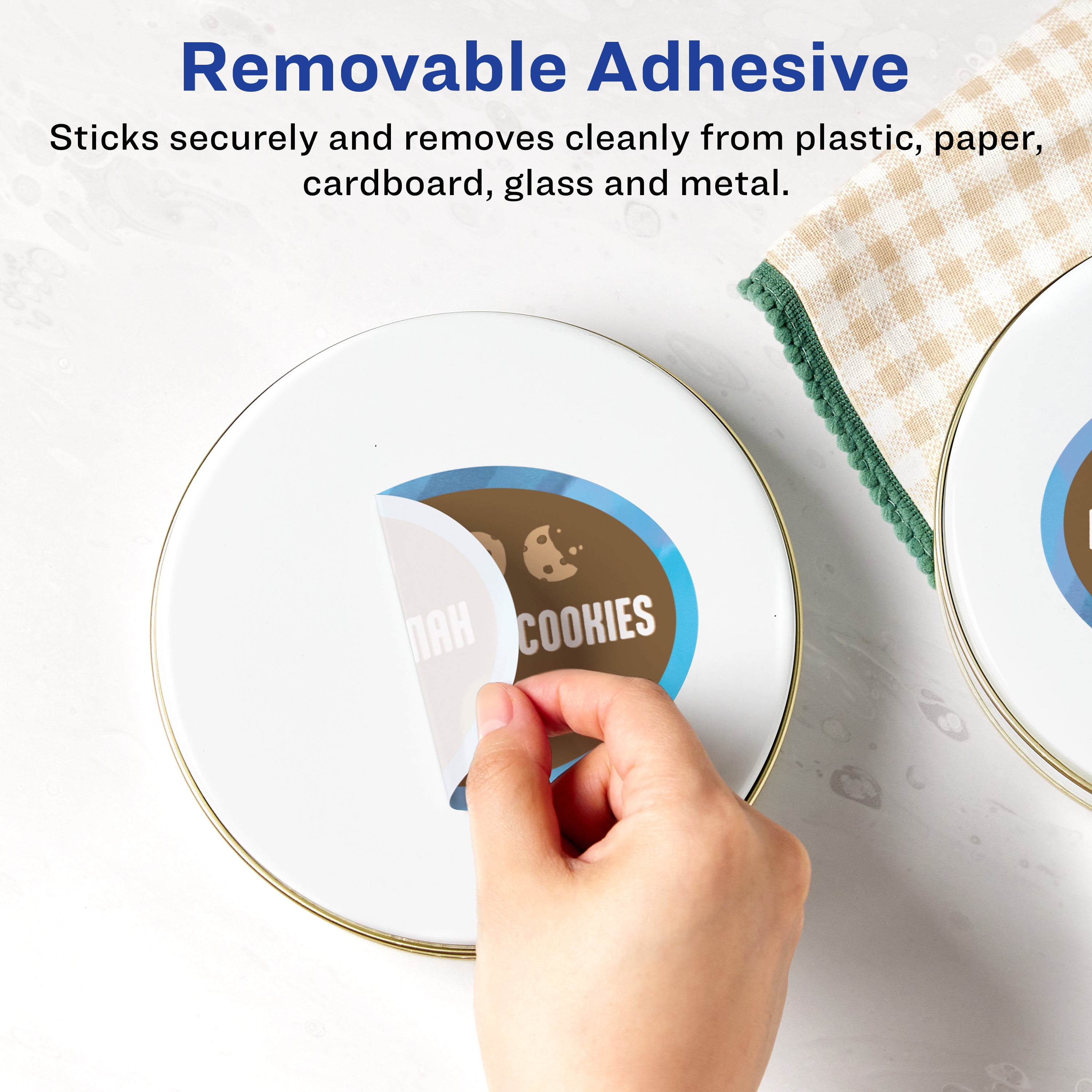Avery Removable Oval Labels, 4" x 6", White, 50ct