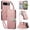 Pink, variant on Leather For Google Pixel 10 Pro / Pixel 10 Case Leaf buckle zipper wallet 3-card Flip Wallet Leather Case With Card Holder Magnetic Closure Phone Cases Cover,Black,For Pixel 10 / 10 Pro
