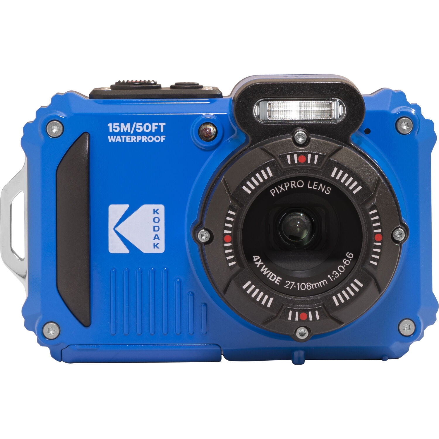 Kodak PIXPRO WPZ2 Digital Camera (Blue) + Case +  Foam Floating Strap - 64GB Kit