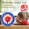MOVAWAKY Montessori Wooden Clock For Children, Toys With Hours, Minutes