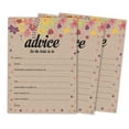 thumbnail image 1 of Inkdotpot Bridal Shower Games Advice For The Bride Set Of 50Rustic Kraft FloralMad Libs Game ActivityCards, 1 of 7