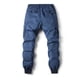 thumbnail image 4 of Pantalones largos para hombre, informales, lisos, con bolsillo, cintura elástica, para exteriores, con cordón ajustable, para trabajo, 4 of 7