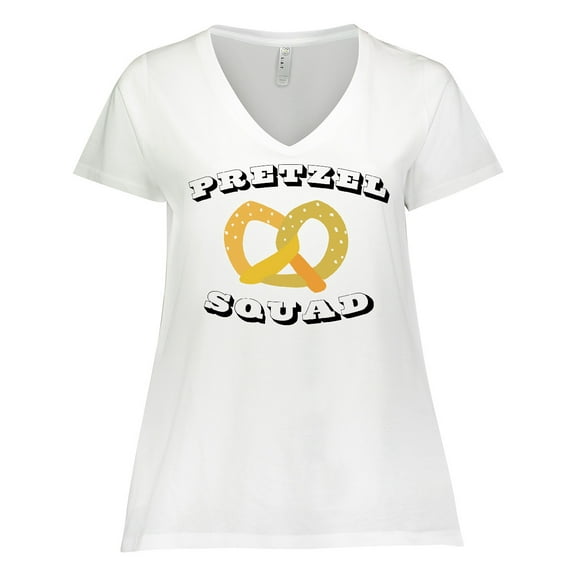 Inktastic Oktoberfest Pretzel Squad Women's Plus Size V-Neck T-Shirt