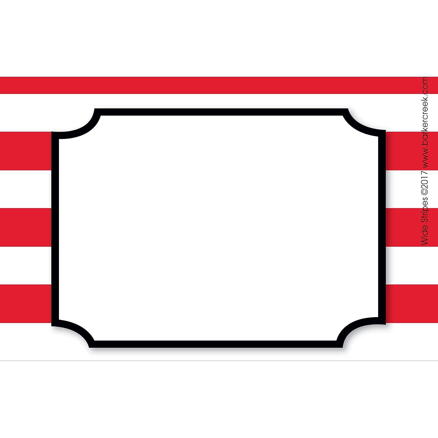 Barker Creek Wide Stripes Name Badges & Self-Adhesive Labels 45 Pieces Per Pack BC1544