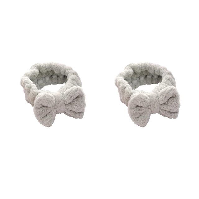 Sonducket banda para el cabello de moda bowknot spa diadema diadema multicolor cuidado de la piel diademas artículos para el hogar accesorios Verde 2Conjunto