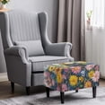 thumbnail image 2 of Xoenoiee Cat Daisy Print Ottoman Cover Rectangle Stretch Slipcover for Ottomans Soft Footstool Cover Footstool Slipcover with Elastic Bottom, Machine Washable, S, 2 of 7