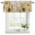 thumbnail image 2 of 2 Pack Valances for Windows, Sunflower Window Valances for Living Room/Bedroom/Bathroom, Summer Botanical Vintage Spring Floral Light Filtering Kitchen Curtain Valance Window Treatment 54"W x18" L, 2 of 9