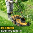 thumbnail image 4 of ZEGJAW Electric Lawn Mower, 13-Inch 20V Electric Lawn Mower Cordless, 4.0Ah Battery and Charger Included, 2-in-1 Push Lawnmower with Grass Collection Bag, Adjustable 5-Positions Cutting Height, 4 of 8