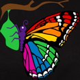 thumbnail image 3 of CafePress - Rainbow Butterfly Emerging From Chrysalis Women's - Women's Traditional Fit Dark T-Shirt, 3 of 4