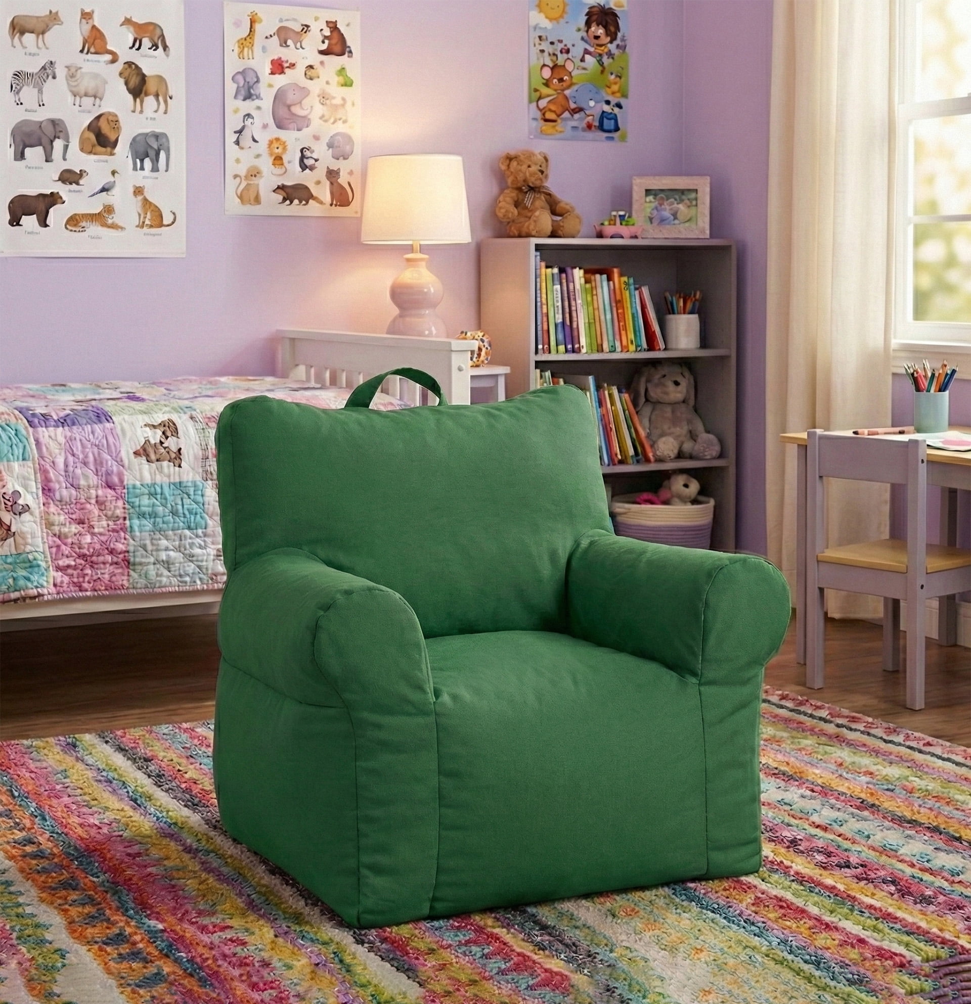 Big Joe Club Joe Kids Bean Bag Chair, Vibrant Green