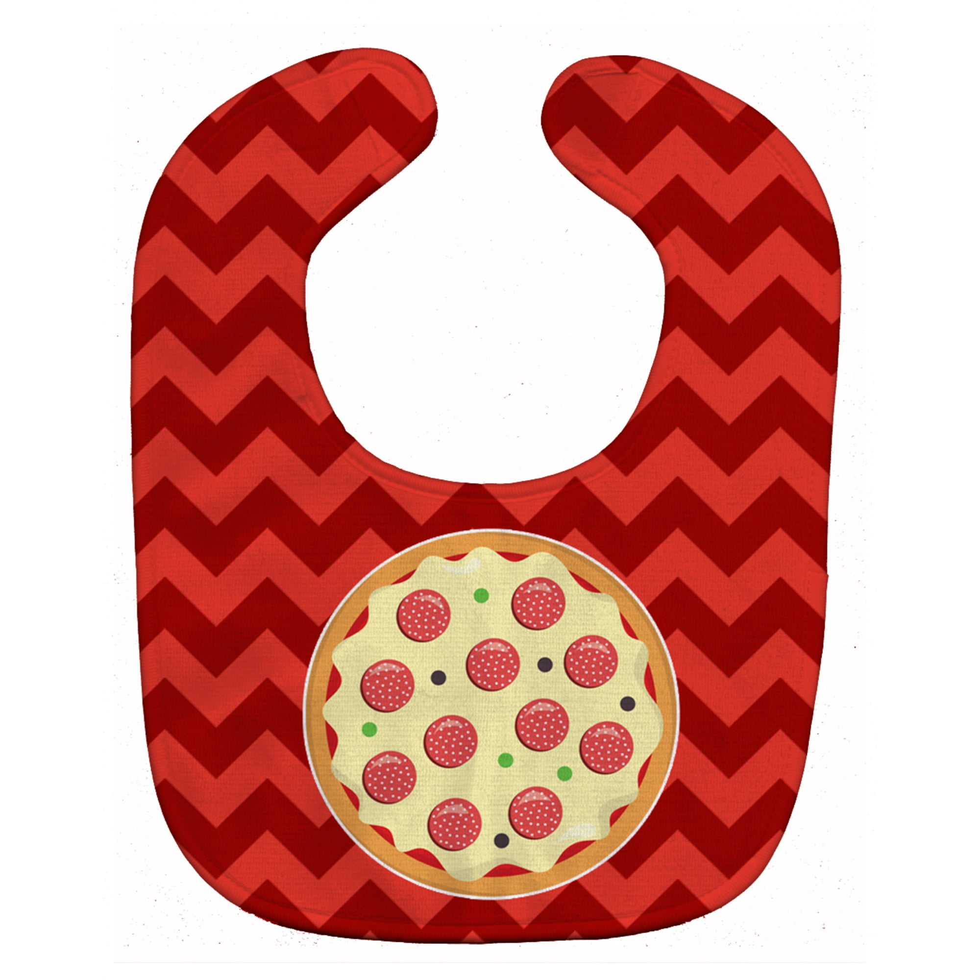 Carolines Treasures BB7058BIB Large Pizza Baby Bib