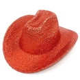 thumbnail image 3 of Women's Hats Womens Red Cowboy Hat Sequin Sparkly Cowboy Hat Ladies Cowboy Hat Cowboy Hats for Party, 3 of 3