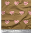 thumbnail image 1 of Soimoi Rayon Fabric Floral & Heart Printed Fabric 1 Yard 42 Inch Wide, 1 of 3