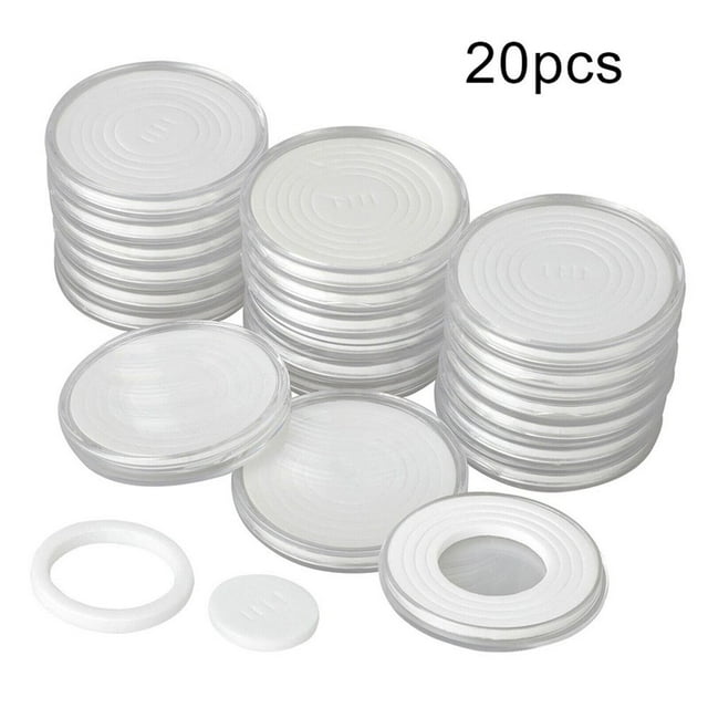 20 Sets 46mm Coin Holder Capsule Protector Collection Clear Coin Storage Box for Awards Ceremony