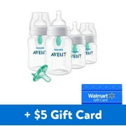 $5 Savings Philips Avent Anti-colic Bottle with AirFree Vent Gift Set, Clear, Unisex, SCD390/01