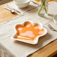 thumbnail image 4 of Hyknon 10Pcs Paw Party Paper Plates, 8x9 Inch Cute Disposable Dinner Dessert Plates, Dining Dinnerware Plate Sets for Birthday Baby Shower Salad Cake, Orange, 4 of 6