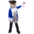 thumbnail image 4 of Dress Up America Colonial Patriot Costume for Kids - Comes with Hat and Wig, Blue | Boys, 4 of 4