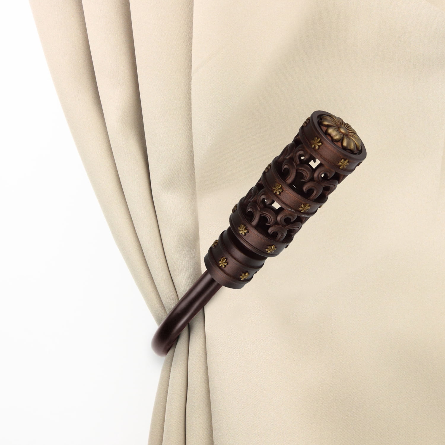 Rocco Curtain Holdback Pair in Cocoa