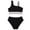 Black, variant on Young Girls 2 Piece Bikini Set Swimwear with Strap Beachwear Kids Teen Bathing Suit 8-12 Years ﻿
