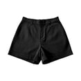 thumbnail image 6 of Tfken High Waisted Shorts Women Stretch Lose Wide-Leg Cargo Shorts With Pockets Button Short Pants Lightweight Summer Ladies Comfortable Clothes Black, 6 of 7