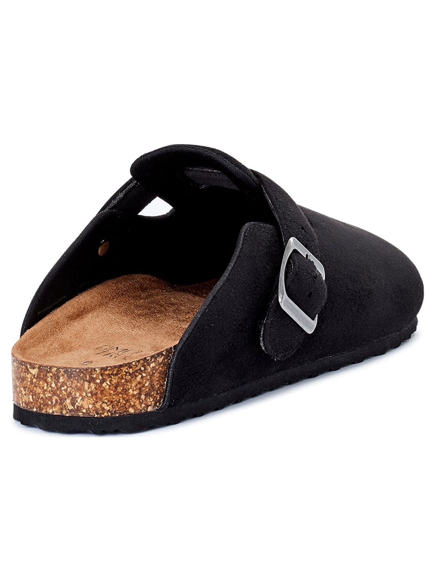 Time and Tru Women's Buckled Microfiber Clogs