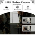 thumbnail image 3 of Black Boho Floral 100% Blackout Curtains for Bedroom 63 inch Long 2 Panels Mid Century Botanical Black Out Curtains for Living Room Grommet Thermal Insulated Room Darkening Window Drapes,52Wx63L, 3 of 8
