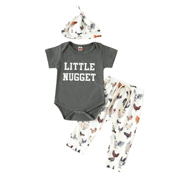 Cathalem Baby Boy Outfits Newborn Baby Boy Summer Clothes Button Short Sleeve Romper Bodysuit Shorts Set Toddler Soft Waffle Outfit (Grey,80)