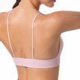 thumbnail image 4 of Womens Sports Bras Comfort Oman Bras With String Quick Dry Shockproof Running Fitness Underwear Wireless Bra Pink L, 4 of 8