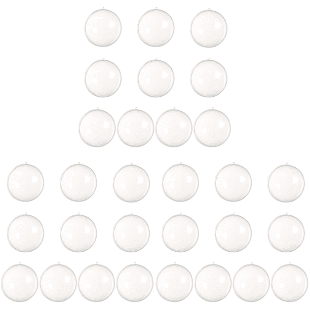 Tema Del Festival Bolas Transparente Navideña para (10 Cm 10 Unidades)