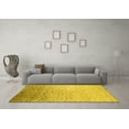 thumbnail image 3 of Ahgly Company Machine Washable Indoor Rectangle Trellis Yellow Modern Area Rugs, 3' x 5', 3 of 4