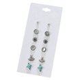 thumbnail image 3 of unbranded 6 Pares De Aretes Retro En Para Mujer Conjunto De Y Resistentes, 3 of 4