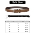 thumbnail image 6 of Maikun Men's Belts Brown Vintage Crazy Horse Leather Belt Removable Buckle Adjustable Length, 6 of 7