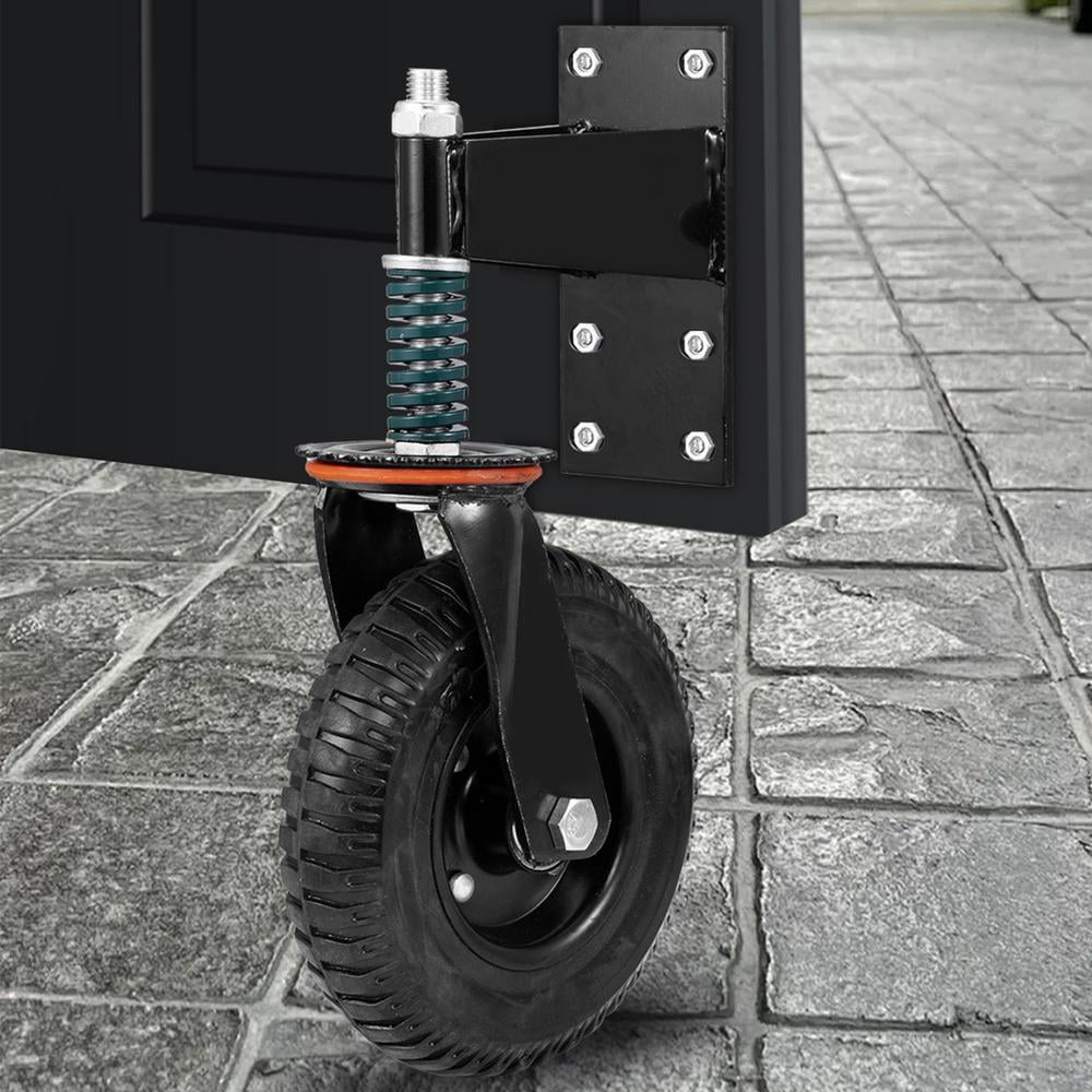 Flroha Spring Loaded Gate Wheel Gate Caster Heavy Duty Fence Wheel Spring Loaded Fence Gate Wheel 360 Degree Rotation Gate Rollers Gate Hardware Farm Gate Wheel superior