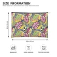 thumbnail image 4 of Rocae Colrful Tropical Leaves for Cosmetic Bags for Women Paper Reusable Cosmetic Bag Travel Toiletry Organizer Capacity Multipurpose Zipper Pouch, 4 of 8