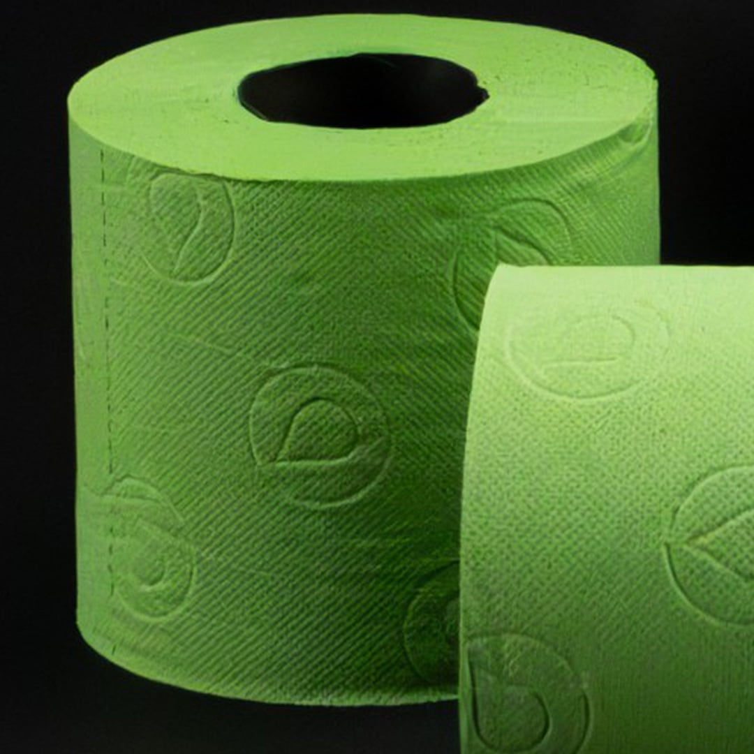 Renova Kelly Green Toilet Paper, 12 Rolls, 140 Sheets Per Roll