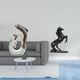 thumbnail image 2 of escultura blanca plateada,Estatua de delfín de cerámica,escultura blanca plateada,decoración abstracta,arte moderno,mueble decorativo,Estatua del caballo,Estatua de caballo,escultura, 2 of 8