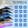 thumbnail image 5 of iSpring RCC2AK-UV, Upgraded 200 GPD, UV pH+ Reverse Osmosis System, 7-Stage RO Water Filtration System with Alkaline and Ultraviolet Filter, Ideal for Large Households and Off, 5 of 9