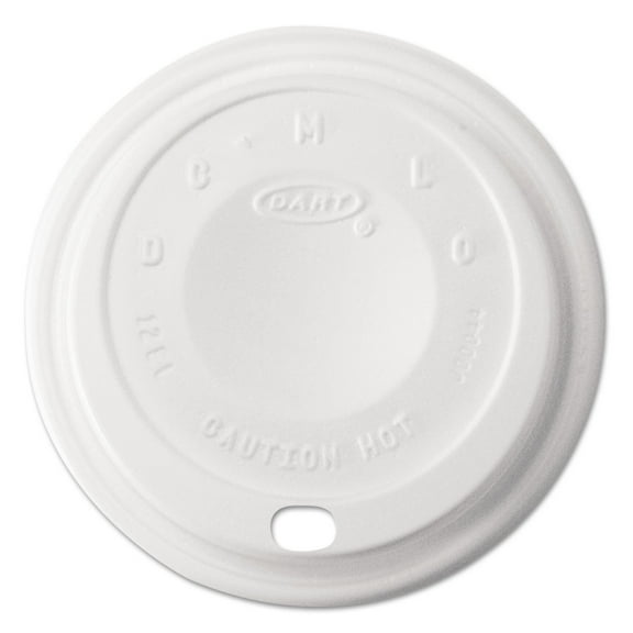 Dart White Cappuccino Dome Sipper Plastic Lid, 12EL (1,000 Count) CA2